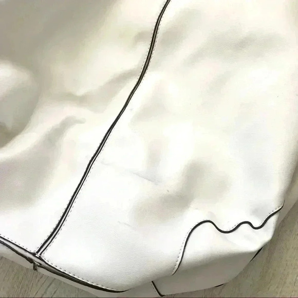 Mango Touch White Leather Tote Hobos Bag NWT - Picture 4 of 8